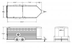 2023 Exiss 16' Stock BP 716 - All Aluminum - Combo Rear Door