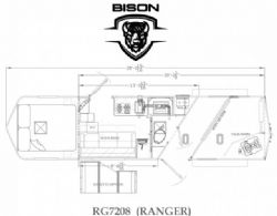 2023 Bison Ranger 7208 - 7' Wide w/ Bathroom! - Sofa